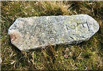 NY7135 : Old Boundary Marker on Rake Moss by Colin Smith