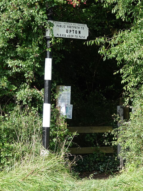 Signpost by the A540, Parkgate Road, Mollington