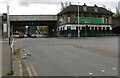 Former Glasgow, Barrhead and Kilmarnock Joint Railway bridge at the Brazen Head public house