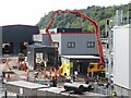 Construction of the new Metro depot at Taffs Well