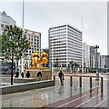 SP0686 : View across Centenary Square in Birmingham by Roger  D Kidd