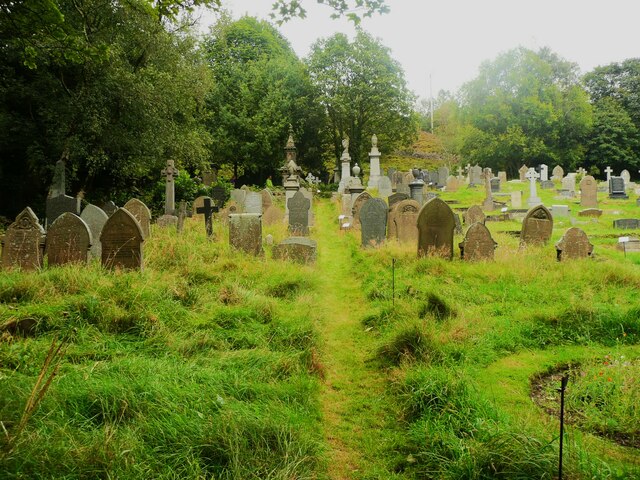 Burial Ground, Wainsgate Baptist Chapel,... © Humphrey Bolton cc-by-sa ...