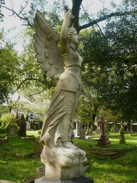 A warrior angel in Christ Church churchyard, Barkisland