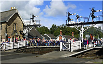 NZ8205 : Anticipation at Grosmont Crossing by Mary and Angus Hogg