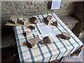 Stone display at St. John the Baptist church (Upton Bishop)