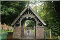 Lychgate and interesting brickwork, St Peter