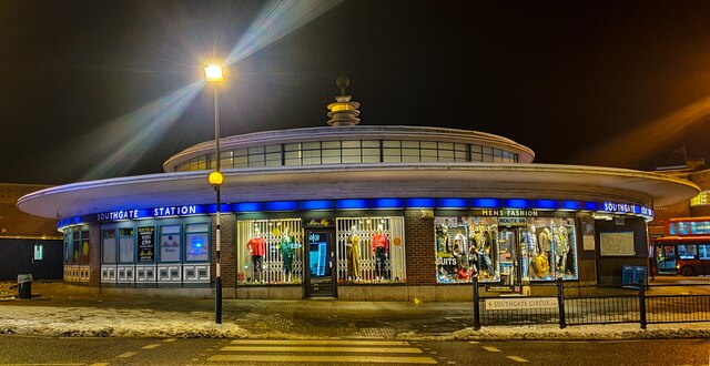 Southgate Station at Night