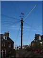 NT5585 : East Lothian Townscape : 3-in-1 pole in Lorne Square, North Berwick by Richard West