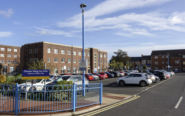 Car park at Chester Wing of Sunderland Royal Hospital