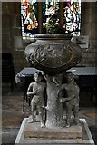 TF3024 : Moulton, All Saints Church: The Adam and Eve font 1719 by Michael Garlick