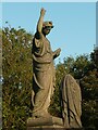 Mourner statue in Scholemoor Cemetery