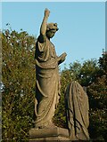 SE1332 : Mourner statue in Scholemoor Cemetery by Humphrey Bolton