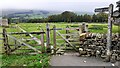 Gateway on west side of Brunt Acres Road giving access to footpath to Haylands Bridge