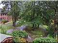 The Spadesbourne,at Housman Park, in flood following Storm Babet