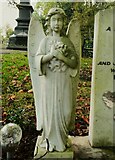 SE1317 : A little angel in Edgerton Cemetery, Huddersfield by Humphrey Bolton