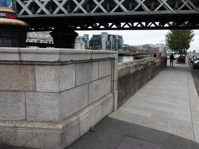 The corner of Butt Bridge, George's Quay, Dublin
