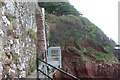 Path on ledge of retaining wall, Hakin