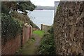 End of footpath to cliff top