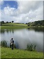 Fishing at Ynys y Fro Reservoir