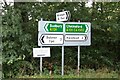 TL8435 : Roadsigns on the A131 Sudbury Road by Geographer