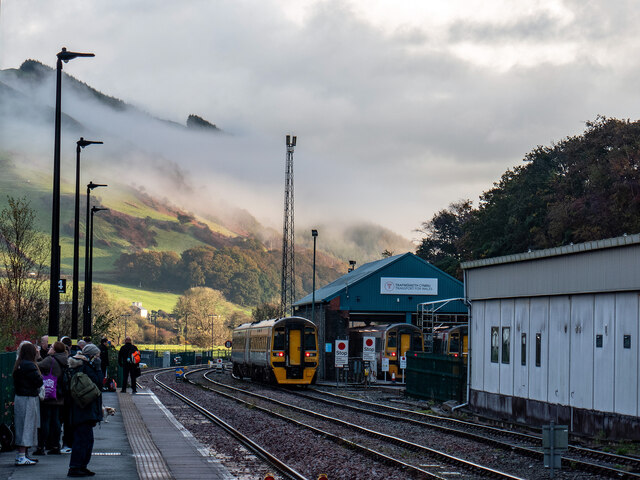 A train running from Machynlleth depot... © John Lucas :: Geograph ...