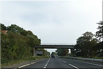 TL1395 : A605 bridge over A1 near Chesterton by David Smith
