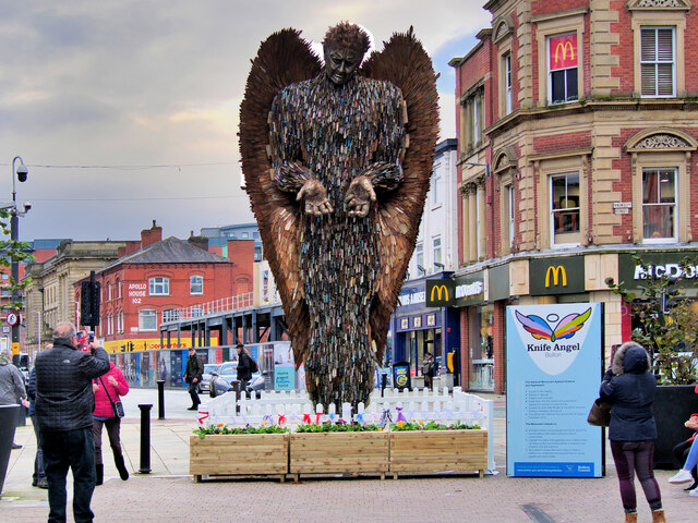 The Knife Angel in Bolton