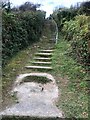 SN2307 : Steps up a steep part of the Wales Coast Path by Eirian Evans