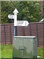 Direction Sign – Signpost on Church Road in Winscombe