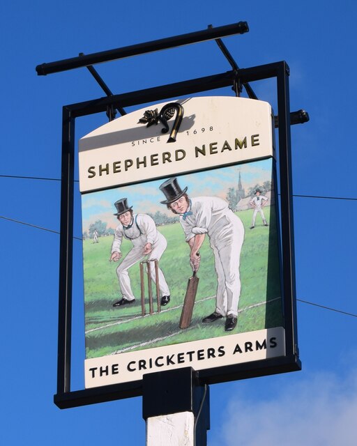 Pub Sign: The Cricketers Arms © John Myers cc-by-sa/2.0 :: Geograph ...