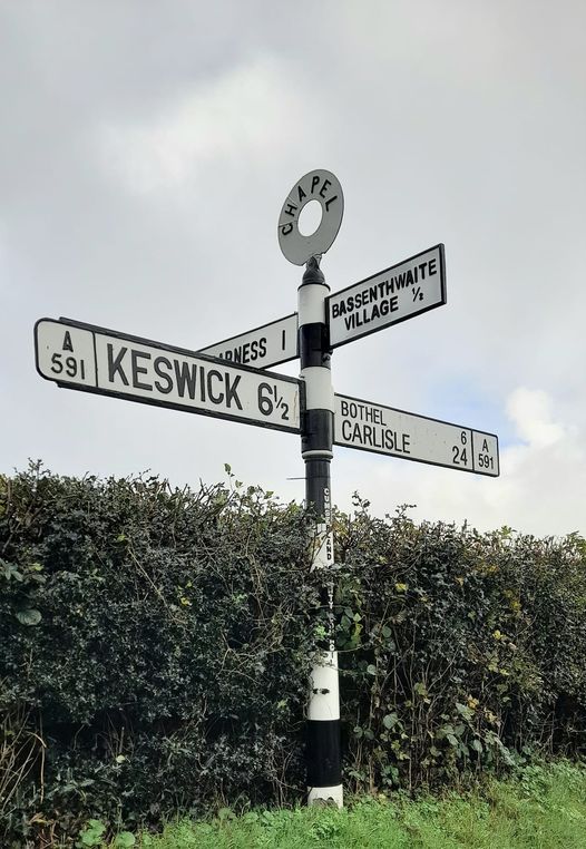 Direction Sign – Signpost on the A591 at... © B Todd cc-by-sa/2.0 ...