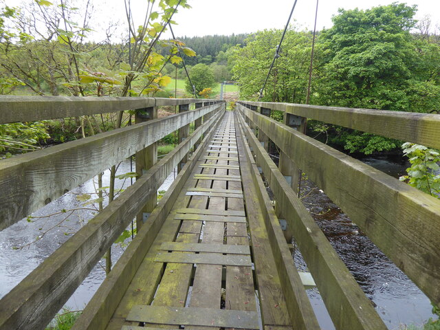 The Southern Upland Way crossing Water of Luce