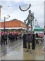 SO9670 : A E Housman looking down on the Bromsgrove Christmas Market by Roy Hughes