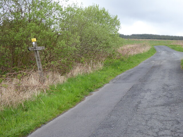 The Southern Upland Way near the B7027 junction