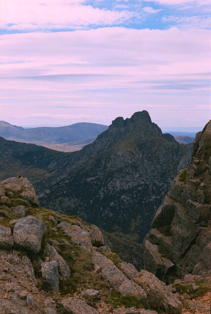 A view towards Cir Mhor from the Stacach ridge, Arran