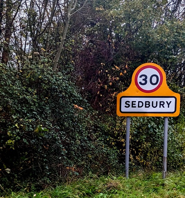 Sedbury name sign, Gloucestershire