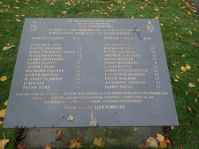 Memorial to cadets in Gillingham (Woodlands) Cemetery