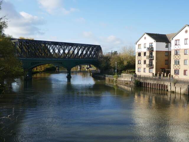 The River Nene and railway bridge