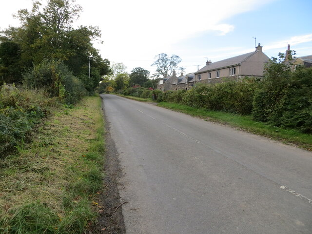 Road (B6438) at Marygold © Peter Wood :: Geograph Britain and Ireland