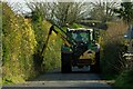 SS4520 : Hedge cutting in Monkleigh by Roger A Smith