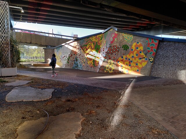 Climbing wall, Naul's Mill Underpark,... © A J Paxton :: Geograph ...