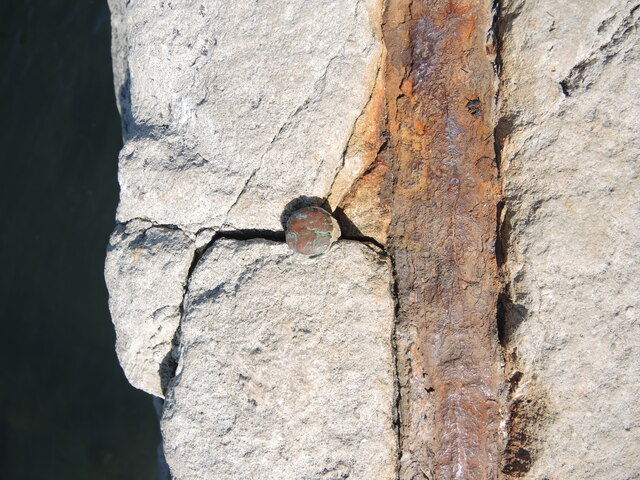 Rivet benchmark at the end of the jetty © Neil Owen cc-by-sa/2.0 ...