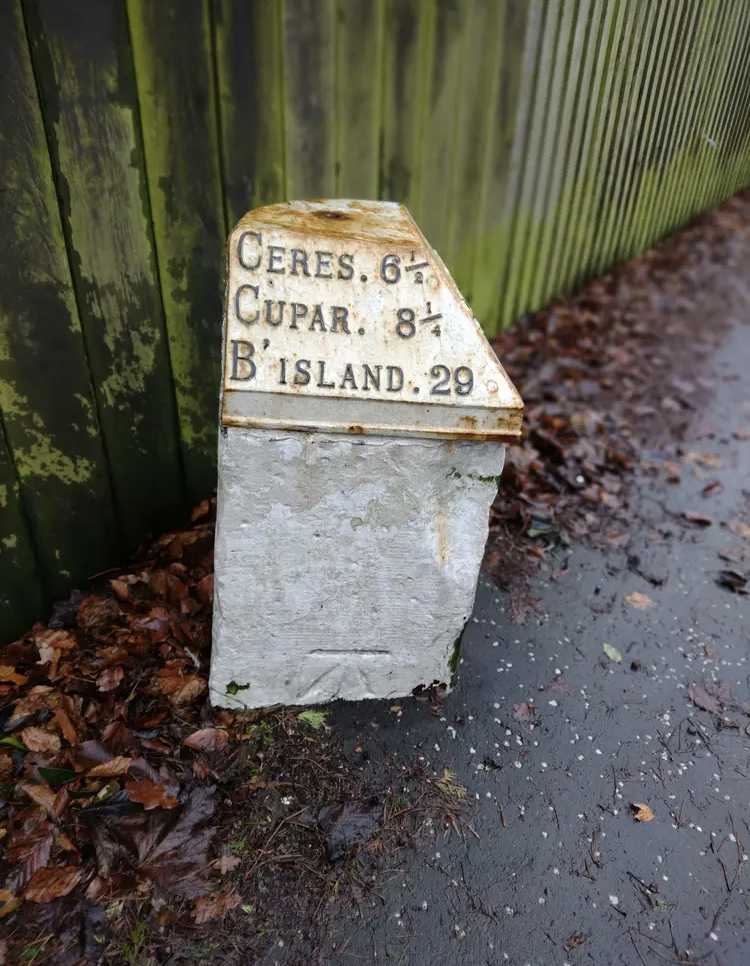 Old Milestone by the B939, west of St... © Alan Smeaton Geograph