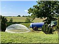 SJ9524 : Filling the water jump at Stafford Horse Trials by Jonathan Hutchins