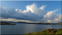 V7358 : Fish farm and evening shower clouds, Kilmakilloge Harbour by Colin Park