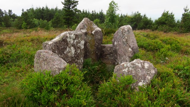 Shrough Dolmen on Slievenamuck above... © Colin Park cc-by-sa/2.0 ...