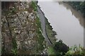 View of Hotwell Road emerging from the tunnel under the Avon Gorge