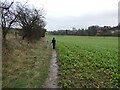 SJ3922 : Field edge path near Ruyton-XI-Towns in December by Jeremy Bolwell