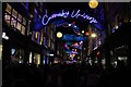 TQ2981 : View of the Christmas lights on Carnaby Street #4 by Robert Lamb