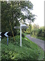 Junction and signpost near Sherrington